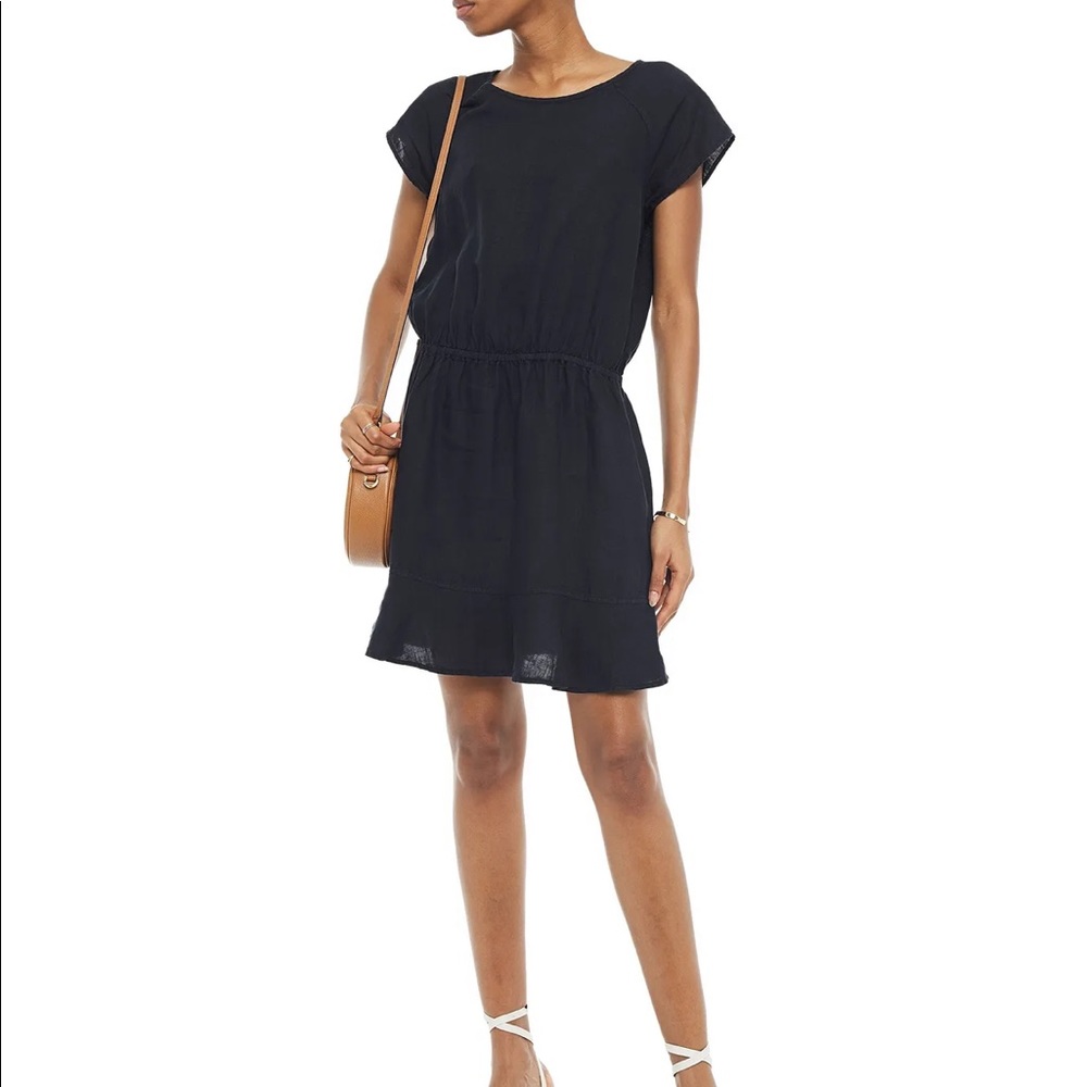 JOIE Quora Black linen dress size medium
